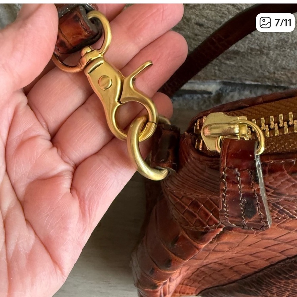 Brahmin Louise Pecan Satchel Dillard 75th Anniversary Melbourne Collection - Picture 6 of 9
